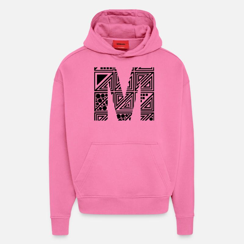 letter M - Hoodie- made by SPREAD  - AURA PINK