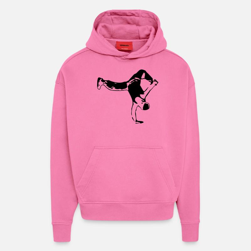 Danse, danse, danse - Sweat à capuche bio épais oversize fabriqué en UE - AURA PINK