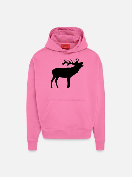 Hirsch Form Kontur - Hoodie- made by SPREAD - AURA PINK