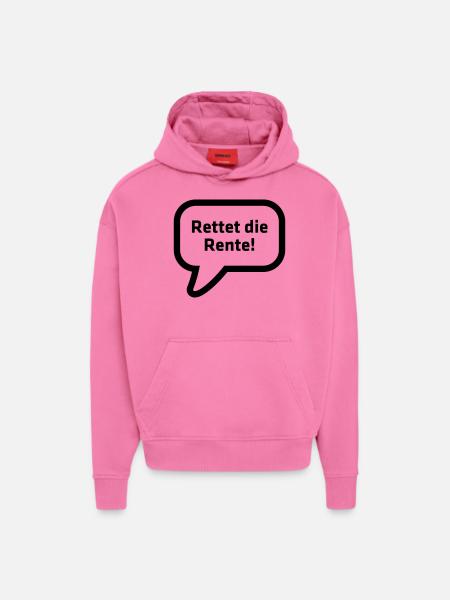 Enregistrer la pension! - Sweat à capuche bio épais oversize fabriqué en UE - AURA PINK