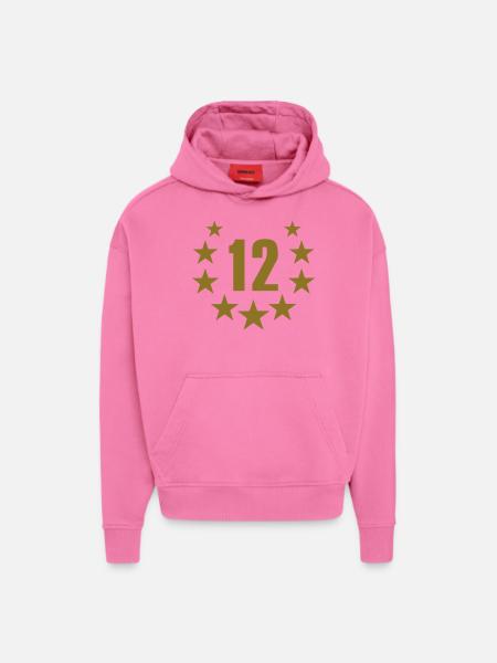 12 deluxe - Hoodie- made by SPREAD  - AURA PINK