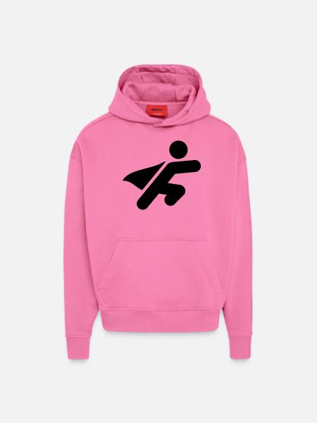 superheld_silhouette_f1 - Hoodie- made by SPREAD - AURA PINK