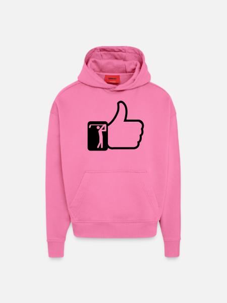 Like golf - Sweat à capuche bio épais oversize fabriqué en UE - AURA PINK