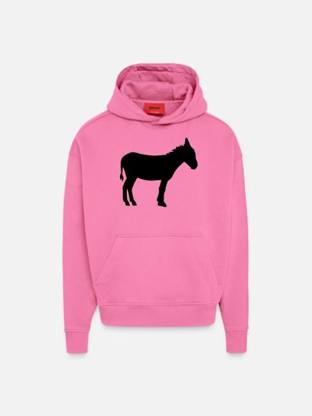 Bourrique - Sweat à capuche bio épais oversize fabriqué en UE - AURA PINK
