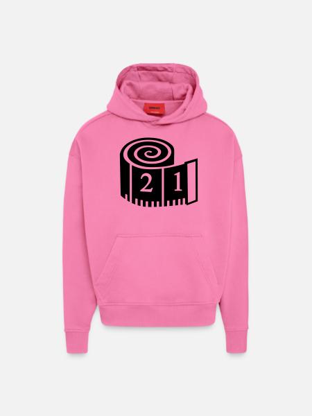 Couture - Sweat à capuche bio épais oversize fabriqué en UE - AURA PINK