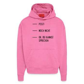Kaffee - Hoodie- made by SPREAD  - AURA PINK - Vorne - Dylan (187cm)