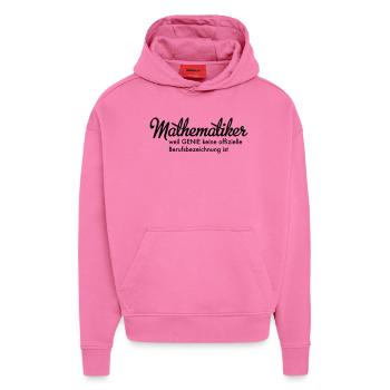 Mathematiker - Hoodie- made by SPREAD  - AURA PINK - Vorne - Dylan (187cm)