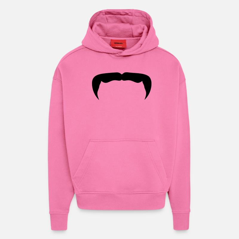 Hipster-Schnurrbart Schnurrbart Bart beard12 - Hoodie- made by SPREAD  - AURA PINK