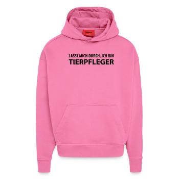 tierpfleger - Hoodie- made by SPREAD  - AURA PINK - Vorne - Dylan (187cm)