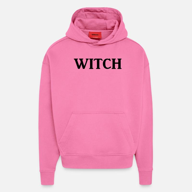 witch - Sweat à capuche bio épais oversize fabriqué en UE - AURA PINK