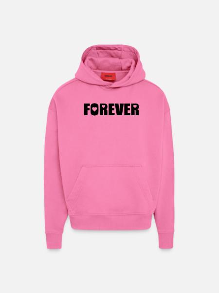 forever_love - Sweat à capuche bio épais oversize fabriqué en UE - AURA PINK