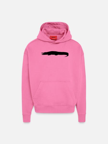 crocodile silhouette - Hoodie- made by SPREAD - AURA PINK