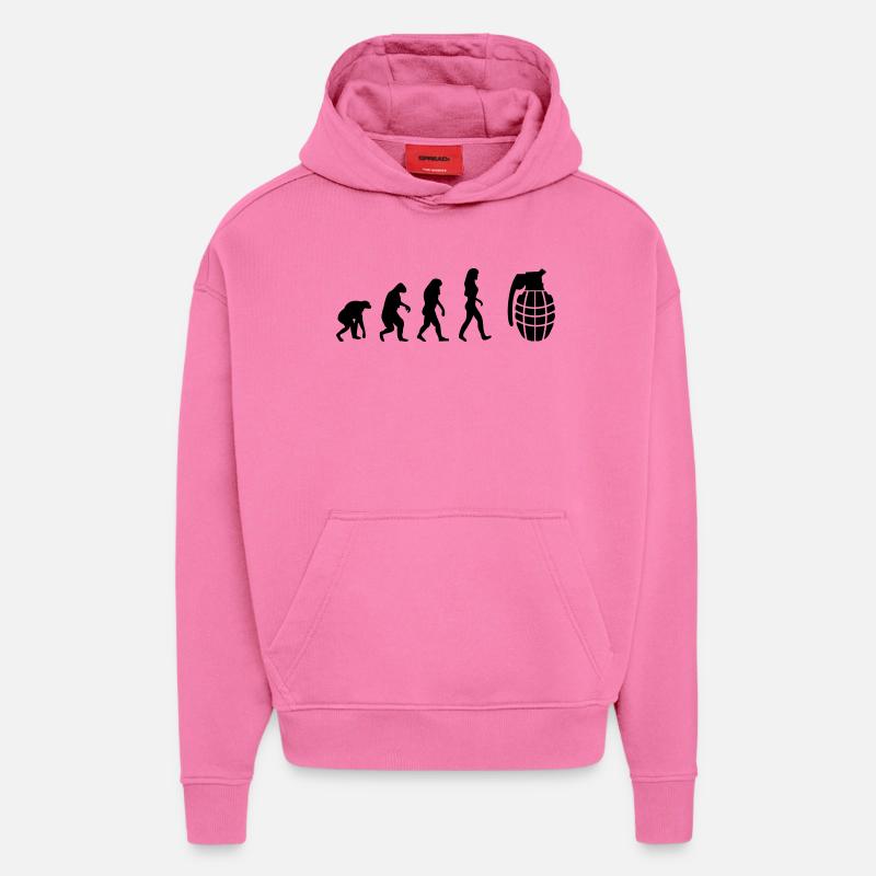 granate evolution frauen - Hoodie- made by SPREAD - AURA PINK