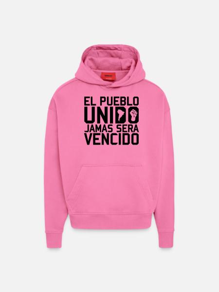 El Pueblo Unido - Sweat à capuche bio épais oversize fabriqué en UE - AURA PINK