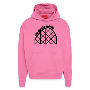 roller coaster - Hoodie- made by SPREAD  - AURA PINK - Front - Dylan (187cm)