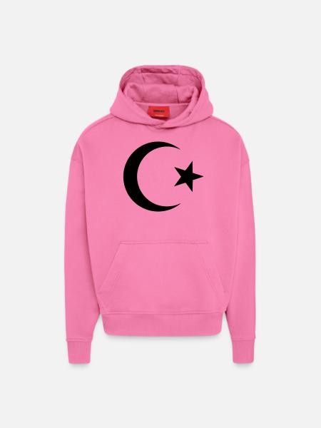 Islam - Sweat à capuche bio épais oversize fabriqué en UE - AURA PINK