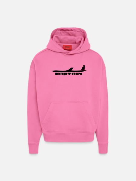 captain airplaine aircraft - Hoodie- made by SPREAD  - AURA PINK
