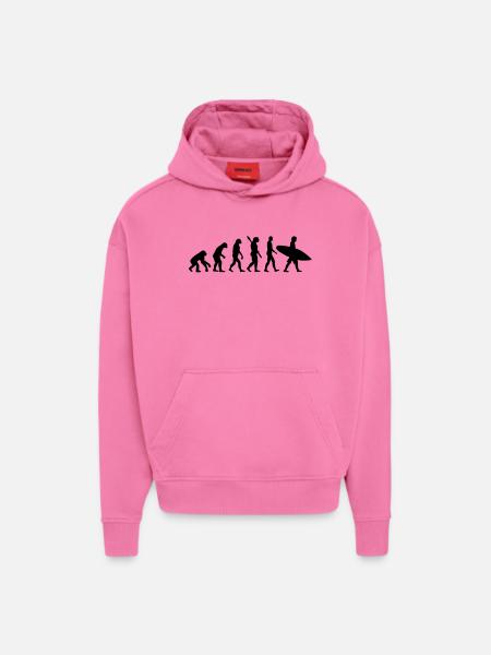Evolution surfing - Hoodie- made by SPREAD  - AURA PINK