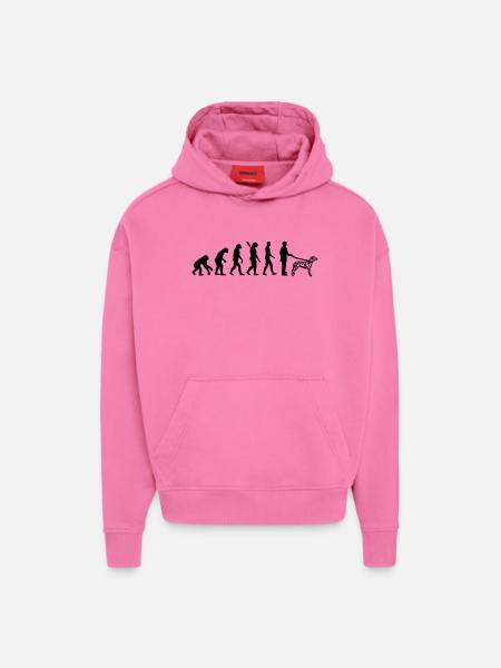 Dalmatien - Sweat à capuche bio épais oversize fabriqué en UE - AURA PINK