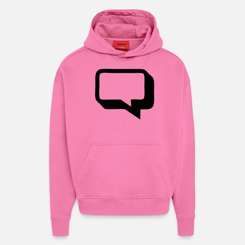 3D bulle 1färbig - Sweat à capuche bio épais oversize fabriqué en UE - AURA PINK
