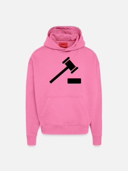hammer - Sweat à capuche bio épais oversize fabriqué en UE - AURA PINK