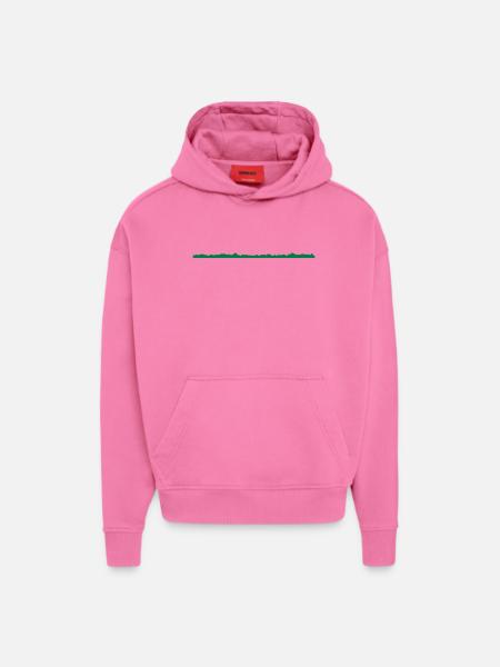 mont - Sweat à capuche bio épais oversize fabriqué en UE - AURA PINK