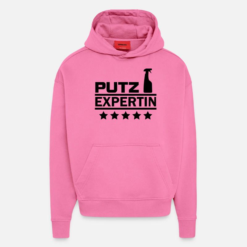 putz expertin - Hoodie- made by SPREAD - AURA PINK