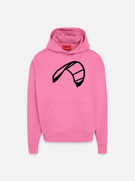 Kite seulement 180 - Sweat à capuche bio épais oversize fabriqué en UE - AURA PINK
