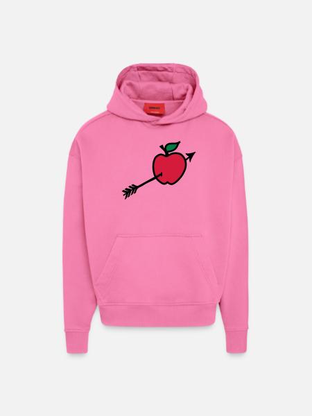 arrow butt apple heart shot - Hoodie- made by SPREAD - AURA PINK