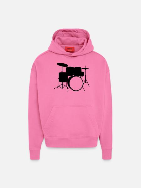 Drums Schlagzeug - Hoodie- made by SPREAD - AURA PINK