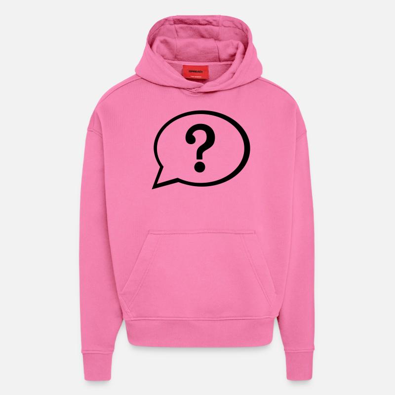Speech bubble question - Hoodie- made by SPREAD  - AURA PINK