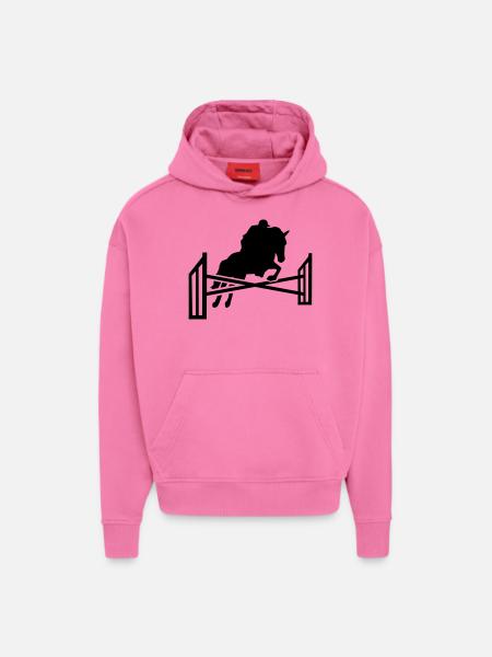 Jumping - Sweat à capuche bio épais oversize fabriqué en UE - AURA PINK