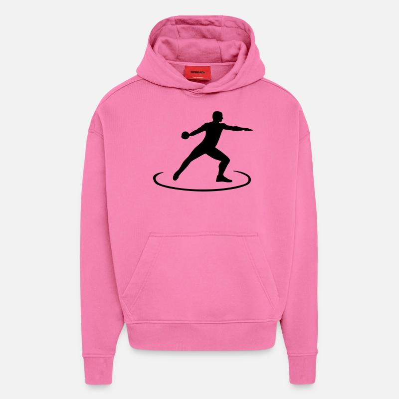 Discus throw - Hoodie- made by SPREAD  - AURA PINK
