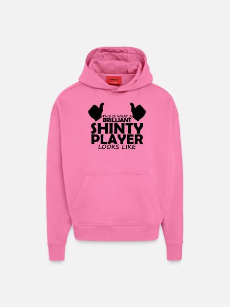 brilliant shinty player - Hoodie- made by SPREAD  - AURA PINK