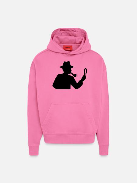 Detective - Sweat à capuche bio épais oversize fabriqué en UE - AURA PINK