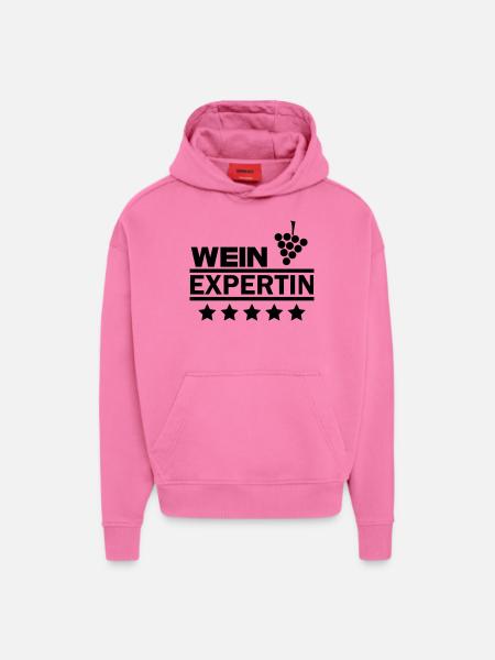 wein expertin - Hoodie- made by SPREAD - AURA PINK