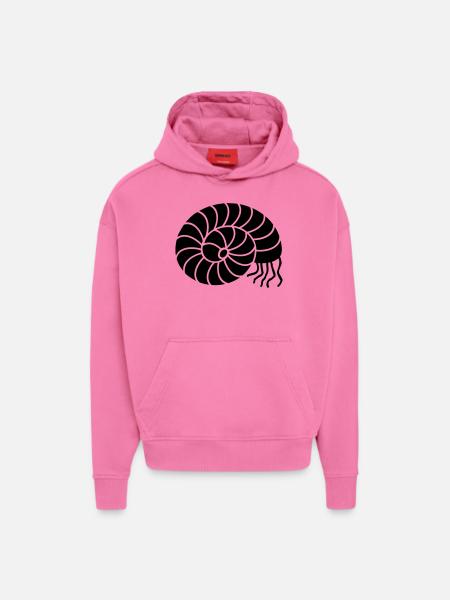 Cephalopoda (1c) - Sweat à capuche bio épais oversize fabriqué en UE - AURA PINK