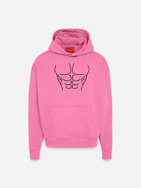 body__f1 - Sweat à capuche bio épais oversize fabriqué en UE - AURA PINK