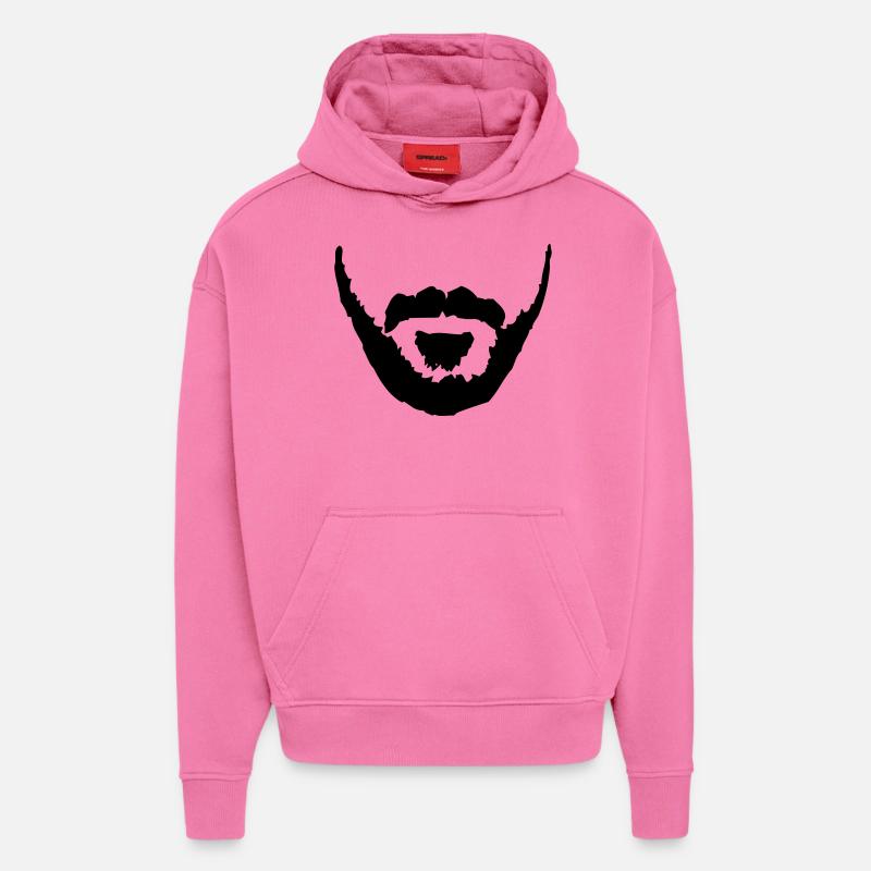 bart_01 - Sweat à capuche bio épais oversize fabriqué en UE - AURA PINK