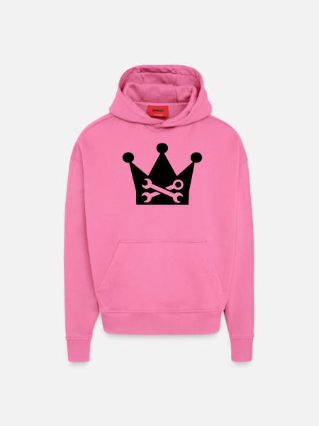 Clé - Sweat à capuche bio épais oversize fabriqué en UE - AURA PINK
