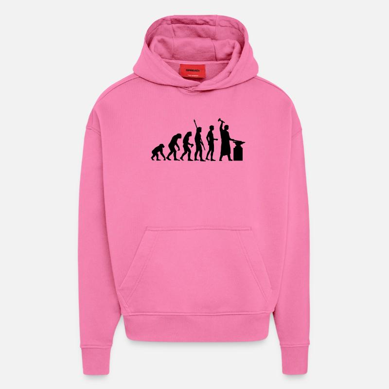 evolution_schmied_b - Hoodie- made by SPREAD  - AURA PINK
