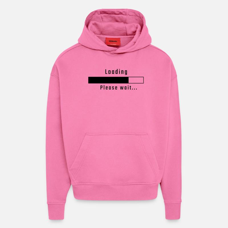 Loading - please wait - Hoodie- made by SPREAD  - AURA PINK