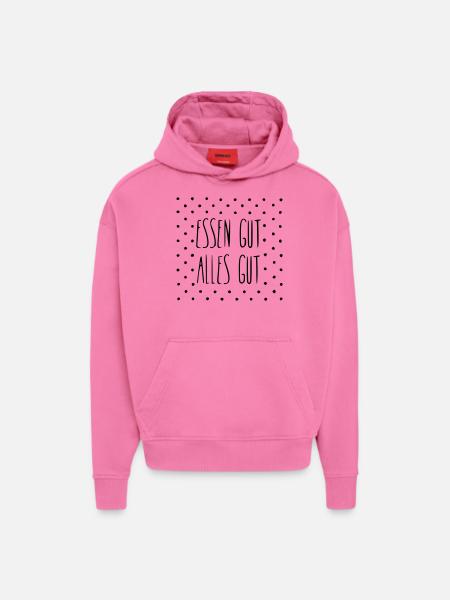 Tout bon manger - Sweat à capuche bio épais oversize fabriqué en UE - AURA PINK
