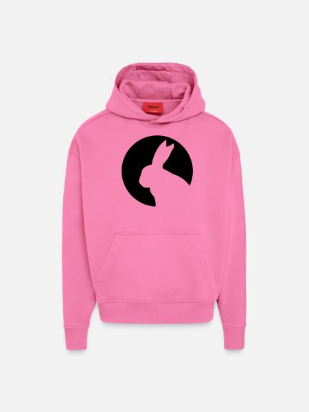 Lapin - Sweat à capuche bio épais oversize fabriqué en UE - AURA PINK