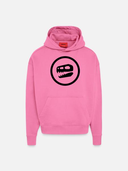 Dinosaurier Schädel Geschenk - Hoodie- made by SPREAD  - AURA PINK