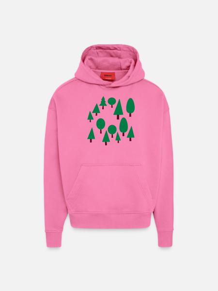 forest - Hoodie- made by SPREAD  - AURA PINK
