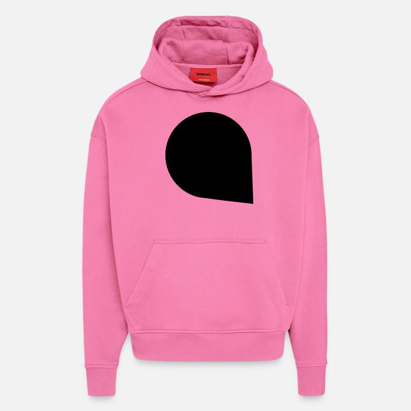 info-bulle Bubble message Discuter - Sweat à capuche bio épais oversize fabriqué en UE - AURA PINK