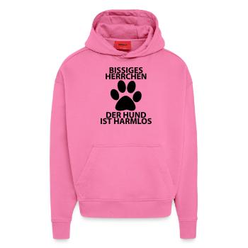 bissiges herrchen - Hoodie- made by SPREAD  - AURA PINK - Vorne - Dylan (187cm)