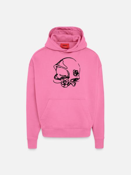 firefighter helmet - Hoodie- made by SPREAD - AURA PINK