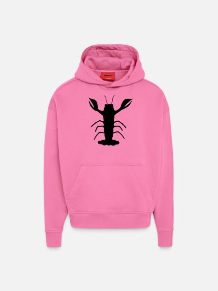 Lobster black - Hoodie- made by SPREAD - AURA PINK